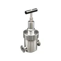 Регулятор AMFLO UHP PR29 Материал: Код Z (Body, Poppet, Nozzle-SUS316L; Bellow-Hastelloy®C-276; Seat: PCTFE); Поверхность 0.38 um (15 uin); 4х портовый с манометрами, вх. давл. 34.4 бар, CV-4.0