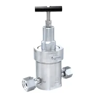 Регулятор AMFLO UHP AU29 Материал: Код S (Body-SUS316L VAR; Nozzle-SUS316L; Poppet-Hastelloy®C-22; Bellow-Hastelloy®C-276; Seat: PCTFE); Поверхность 0.25 um; 2х портовый, вх. давл. 55 бар, CV-4.0